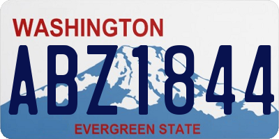 WA license plate ABZ1844
