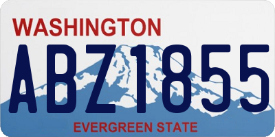 WA license plate ABZ1855