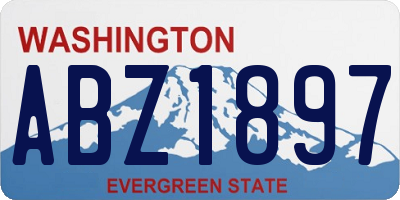 WA license plate ABZ1897