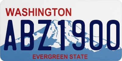 WA license plate ABZ1900