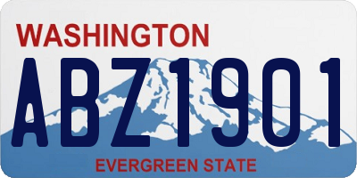 WA license plate ABZ1901