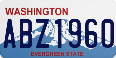 WA license plate ABZ1960