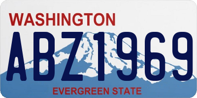 WA license plate ABZ1969