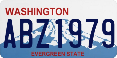 WA license plate ABZ1979
