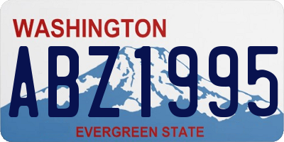 WA license plate ABZ1995
