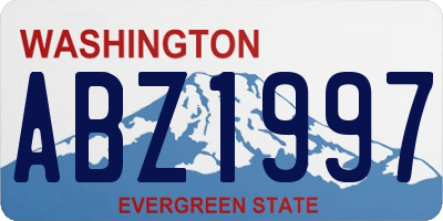 WA license plate ABZ1997