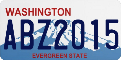 WA license plate ABZ2015