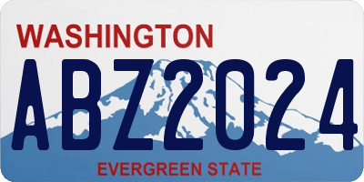 WA license plate ABZ2024