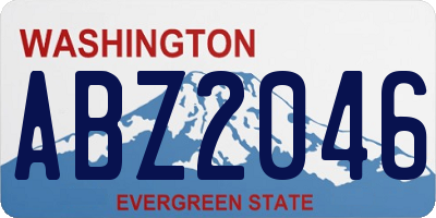 WA license plate ABZ2046
