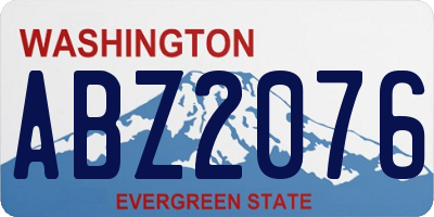 WA license plate ABZ2076