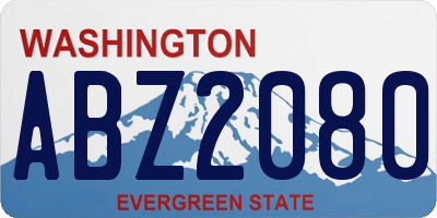 WA license plate ABZ2080