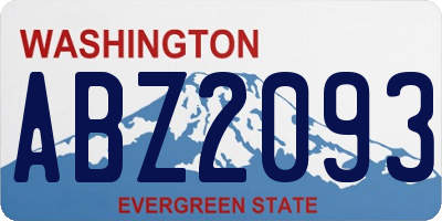 WA license plate ABZ2093