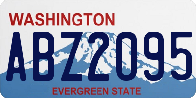 WA license plate ABZ2095