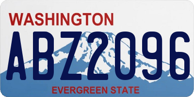WA license plate ABZ2096