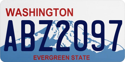 WA license plate ABZ2097