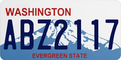 WA license plate ABZ2117