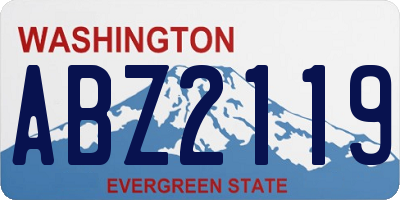 WA license plate ABZ2119