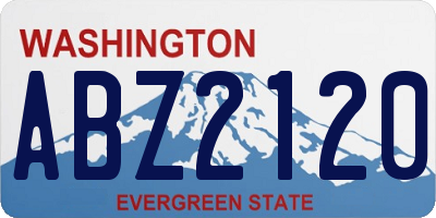 WA license plate ABZ2120