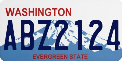 WA license plate ABZ2124