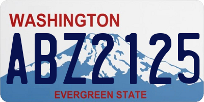 WA license plate ABZ2125