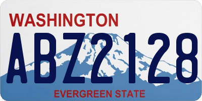 WA license plate ABZ2128
