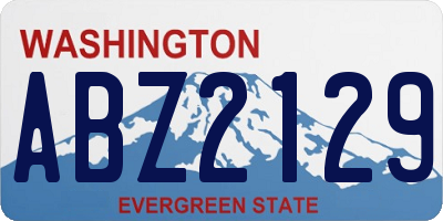 WA license plate ABZ2129