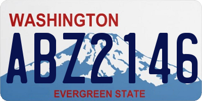 WA license plate ABZ2146