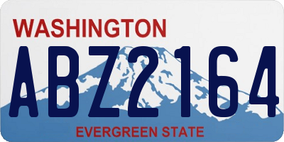 WA license plate ABZ2164