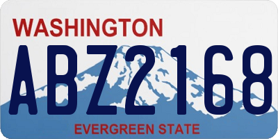 WA license plate ABZ2168