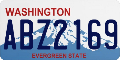WA license plate ABZ2169