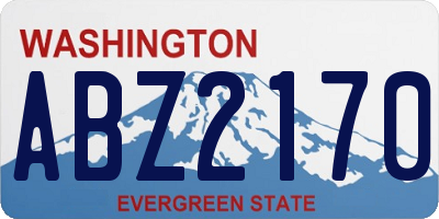 WA license plate ABZ2170