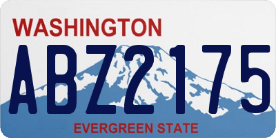 WA license plate ABZ2175