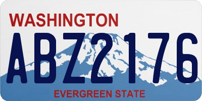 WA license plate ABZ2176