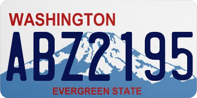 WA license plate ABZ2195