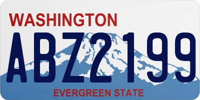 WA license plate ABZ2199