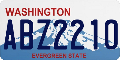 WA license plate ABZ2210