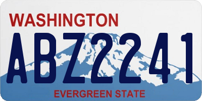 WA license plate ABZ2241