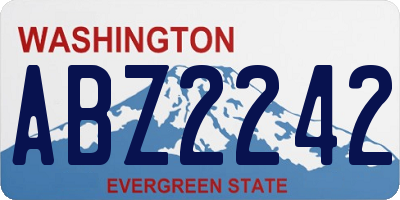 WA license plate ABZ2242