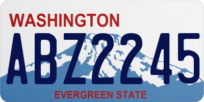 WA license plate ABZ2245