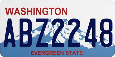 WA license plate ABZ2248