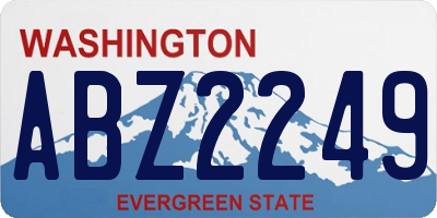WA license plate ABZ2249