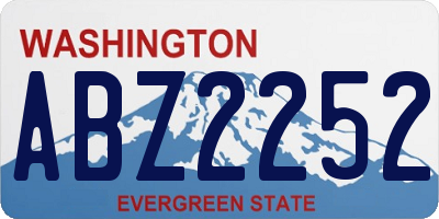 WA license plate ABZ2252