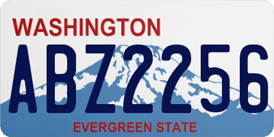 WA license plate ABZ2256