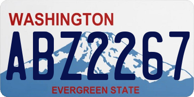 WA license plate ABZ2267