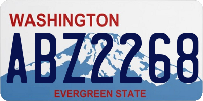 WA license plate ABZ2268