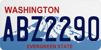 WA license plate ABZ2290