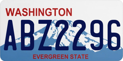 WA license plate ABZ2296