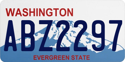 WA license plate ABZ2297