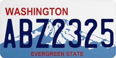 WA license plate ABZ2325