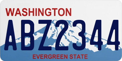 WA license plate ABZ2344